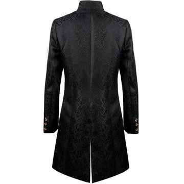 Men’s Velvet Gothic Tailcoat | Vintage Steampunk Jacket | Double-Breasted Formalwear