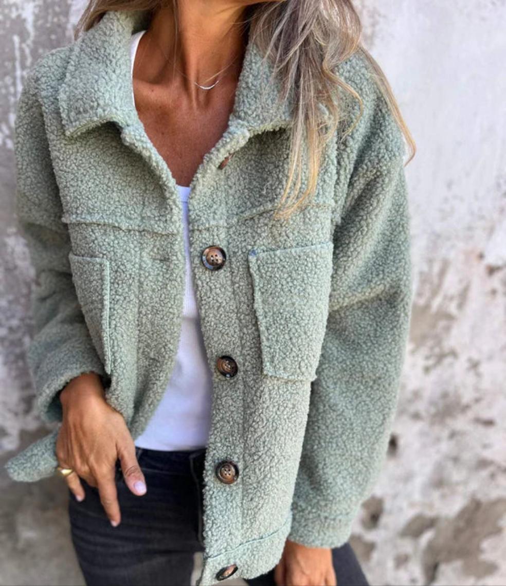 Cozy Button-Up Sherpa Jacket | Soft and Warm | Oversized Fit | Casual Wear