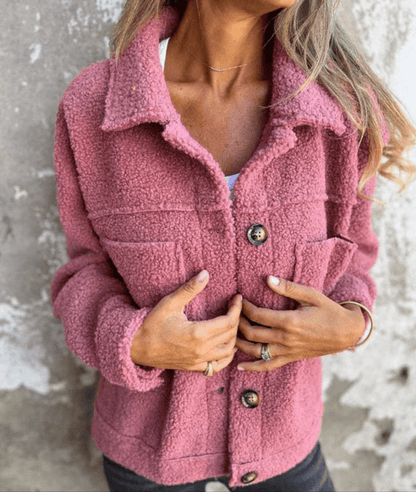 Cozy Button-Up Sherpa Jacket | Soft and Warm | Oversized Fit | Casual Wear