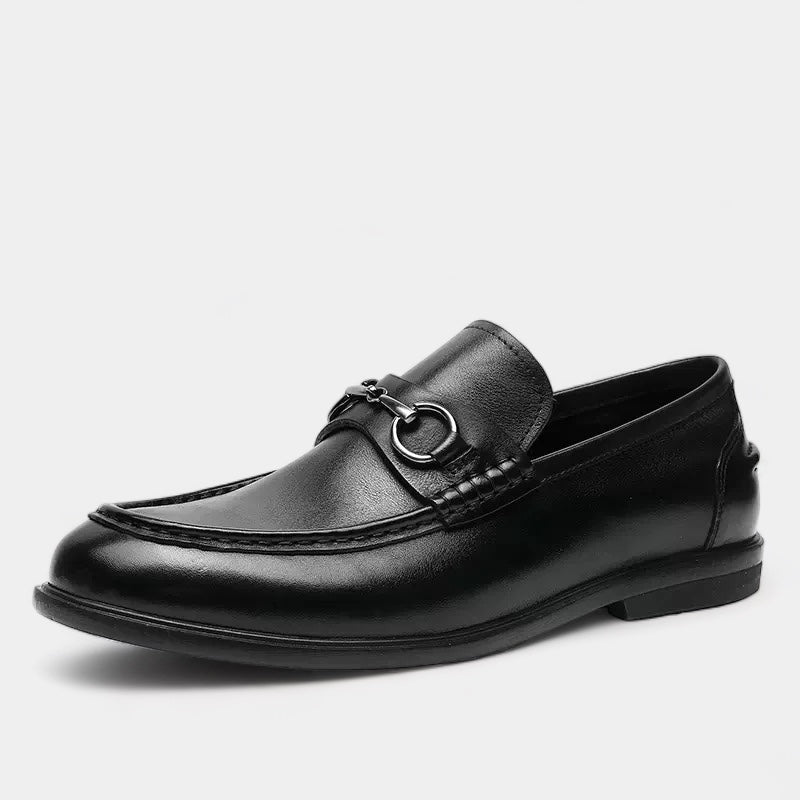 Men’s Classic Leather Loafers | Horsebit Detail | Dress Casual Slip-On Shoes