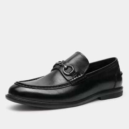 Men’s Classic Leather Loafers | Horsebit Detail | Dress Casual Slip-On Shoes