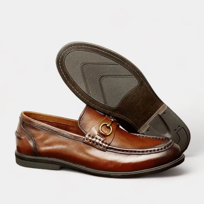 Men’s Classic Leather Loafers | Horsebit Detail | Dress Casual Slip-On Shoes