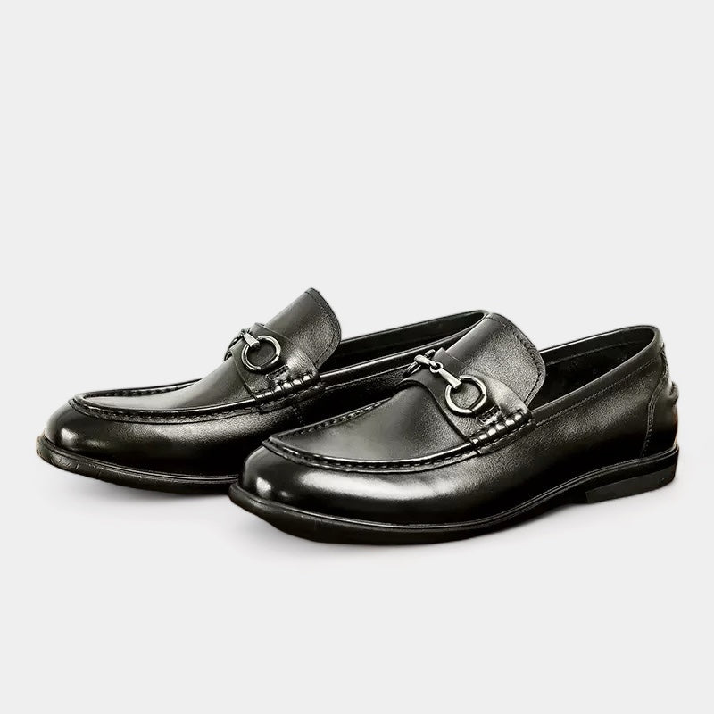 Men’s Classic Leather Loafers | Horsebit Detail | Dress Casual Slip-On Shoes