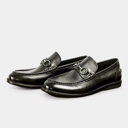 Men’s Classic Leather Loafers | Horsebit Detail | Dress Casual Slip-On Shoes