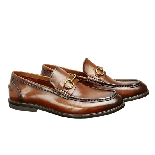 Men’s Classic Leather Loafers | Horsebit Detail | Dress Casual Slip-On Shoes
