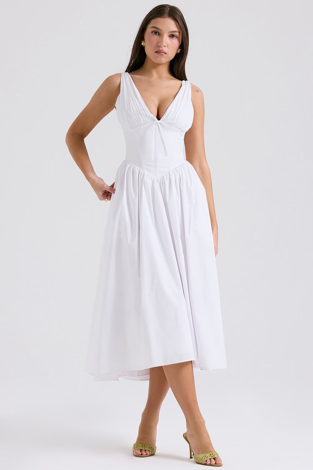 Floral Corset Sundress | Fit & Flare Silhouette with Sweetheart Neckline | Summer Garden Dress