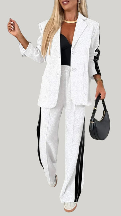 Two-Piece Blazer Pantsuit | Tailored Fit | Versatile Style | Office to Evening Wear