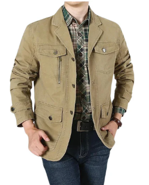 Men’s Utility Field Jacket | Multi-Pocket Cotton Twill | Transitional Outdoor Layer