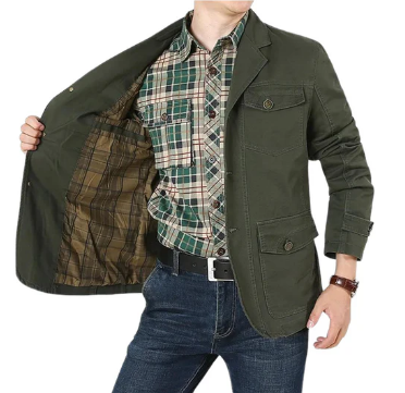 Men’s Utility Field Jacket | Multi-Pocket Cotton Twill | Transitional Outdoor Layer