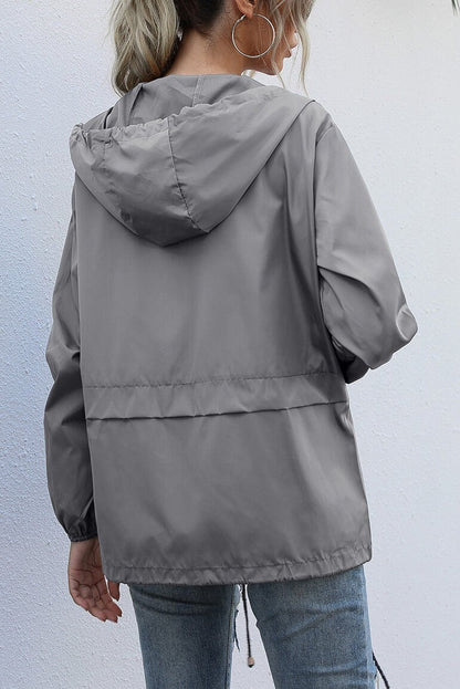Lightweight Windbreaker Jacket | Adjustable Drawstring Waist | Water-Resistant | Casual Outdoor Layer