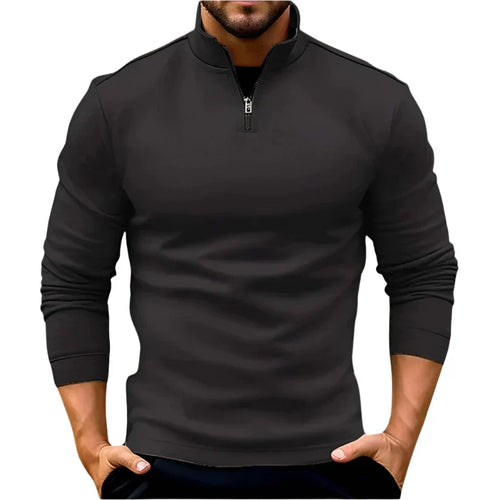Quarter-Zip Pullover Sweatshirt | Midweight Stretch Fleece | Athletic-Casual Fit