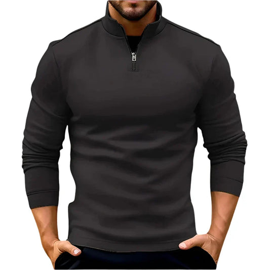 Quarter-Zip Pullover Sweatshirt | Midweight Stretch Fleece | Athletic-Casual Fit