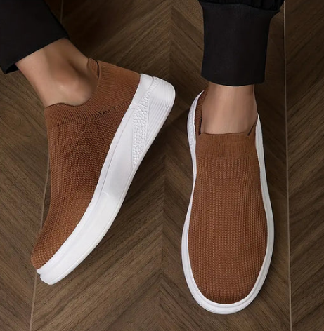 Men’s Slip-On Knit Sneakers | Lightweight Breathable Mesh | Everyday Walking Shoes