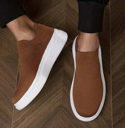 Men’s Slip-On Knit Sneakers | Lightweight Breathable Mesh | Everyday Walking Shoes