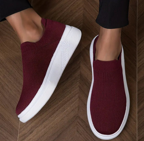 Men’s Slip-On Knit Sneakers | Lightweight Breathable Mesh | Everyday Walking Shoes