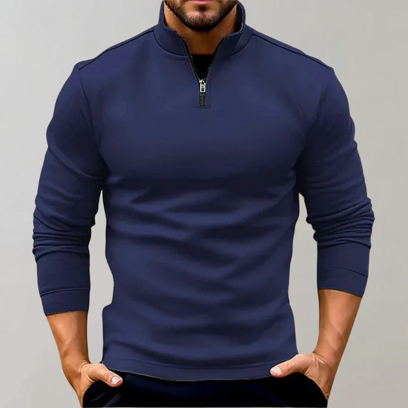 Quarter-Zip Pullover Sweatshirt | Midweight Stretch Fleece | Athletic-Casual Fit