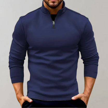 Quarter-Zip Pullover Sweatshirt | Midweight Stretch Fleece | Athletic-Casual Fit