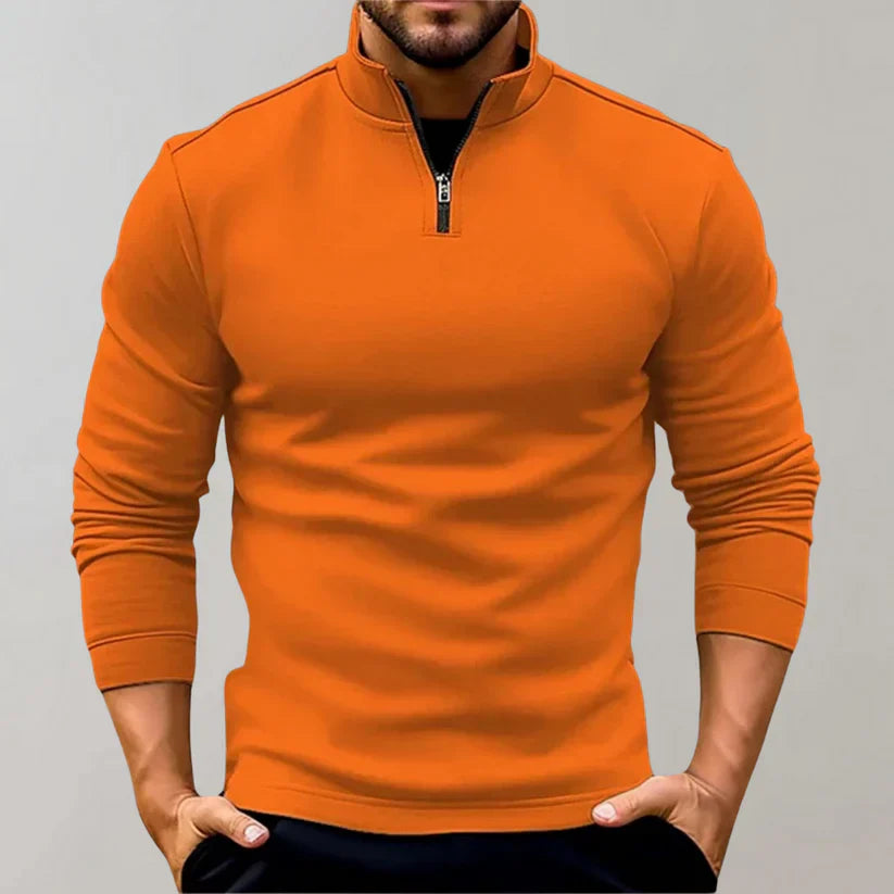 Quarter-Zip Pullover Sweatshirt | Midweight Stretch Fleece | Athletic-Casual Fit