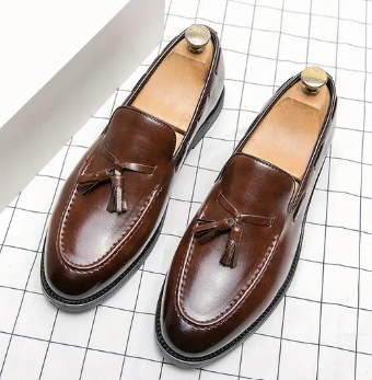 Men’s Leather Tassel Loafers | Classic Slip-On Dress Shoes