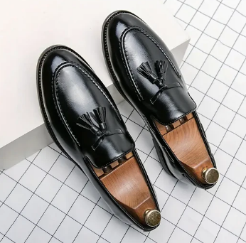 Men’s Leather Tassel Loafers | Classic Slip-On Dress Shoes