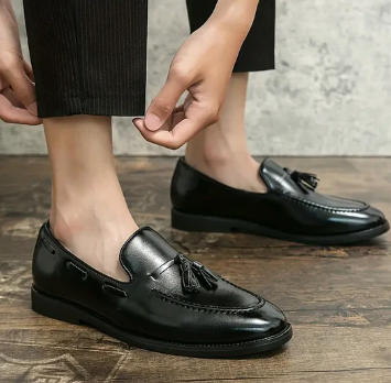 Men’s Leather Tassel Loafers | Classic Slip-On Dress Shoes