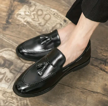 Men’s Leather Tassel Loafers | Classic Slip-On Dress Shoes