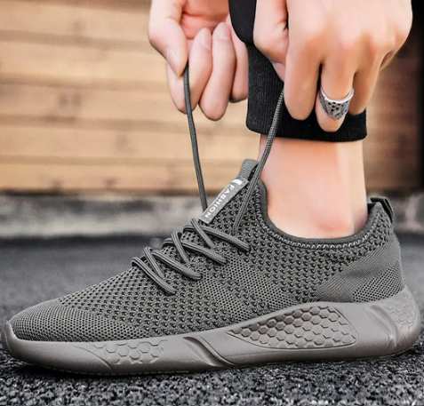 Men’s Lightweight Knit Sneakers | Breathable Mesh | Cushioned Sport Sole