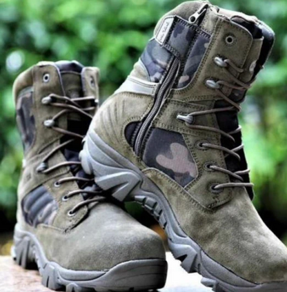Men’s Tactical Combat Boots | Waterproof Leather | High Ankle Support