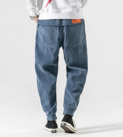 Men’s Corduroy Jogger Pants | Relaxed Fit | Elastic Waist Casual Bottoms