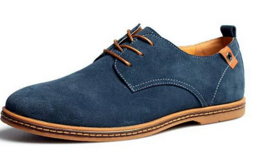 Men's Suede Oxford Shoes | Lightweight Rubber Sole | Casual Dress Style
