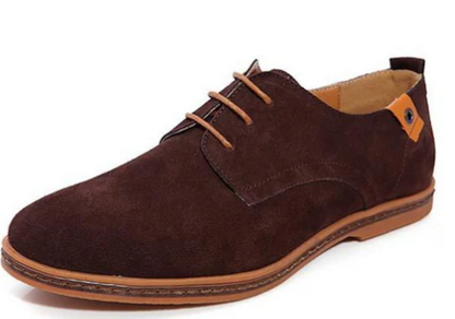 Men's Suede Oxford Shoes | Lightweight Rubber Sole | Casual Dress Style