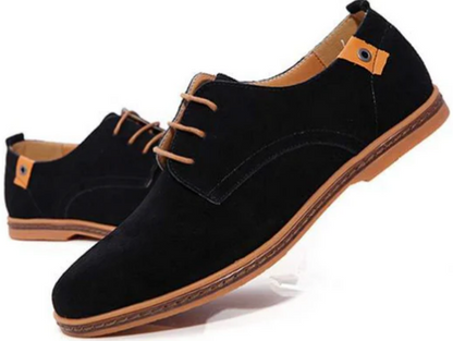 Men's Suede Oxford Shoes | Lightweight Rubber Sole | Casual Dress Style