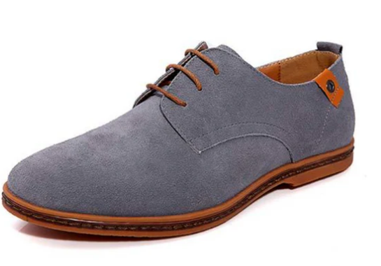 Men's Suede Oxford Shoes | Lightweight Rubber Sole | Casual Dress Style