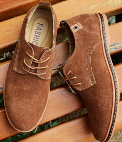 Men's Suede Oxford Shoes | Lightweight Rubber Sole | Casual Dress Style