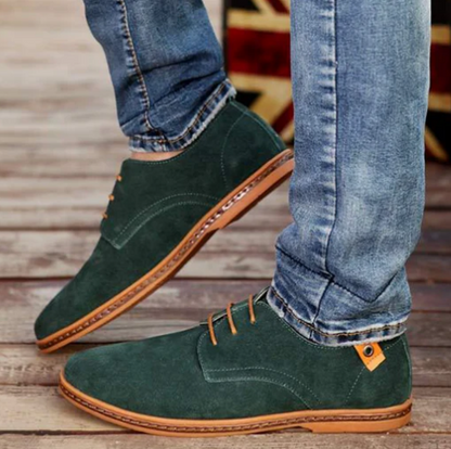 Men's Suede Oxford Shoes | Lightweight Rubber Sole | Casual Dress Style