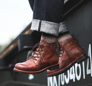 Men’s Leather Lace-Up Boots | Durable Workwear Style | Everyday Casual Canada
