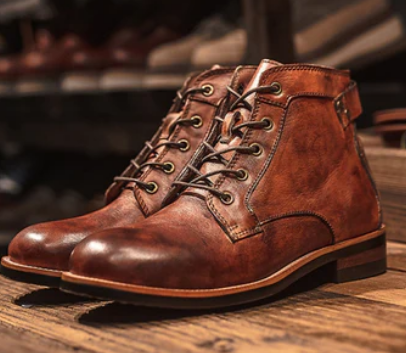Men’s Leather Lace-Up Boots | Durable Workwear Style | Everyday Casual Canada