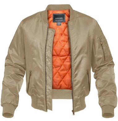 Men’s Quilted Lined Bomber Jacket | Lightweight Outerwear | Classic Streetwear Fit