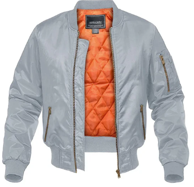 Men’s Quilted Lined Bomber Jacket | Lightweight Outerwear | Classic Streetwear Fit