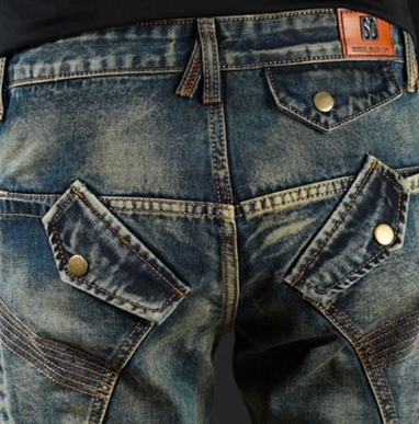 Men’s Slim Fit Distressed Jeans | Faded Wash Denim | Streetwear-Inspired Style