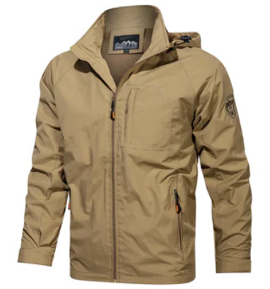 Men’s Lightweight Tactical Jacket | Windbreaker Shell | Utility Zip Pockets