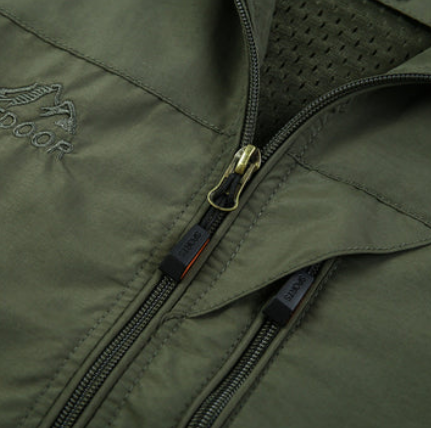 Men’s Lightweight Tactical Jacket | Windbreaker Shell | Utility Zip Pockets