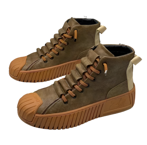Men’s High-Top Hiking Sneakers | Suede & Rubber Grip | Fall Outdoor Shoes Canada