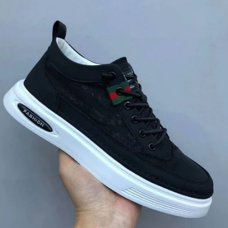 Men’s Grey Faux Suede Sneakers | Lightweight Everyday Shoes | Contrast Sole Detail