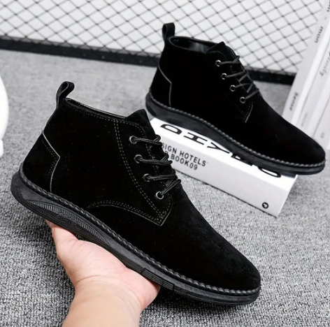 Men's Grey Casual Ankle Boots | Lightweight Lace-Up Chukka Style | All-Season Urban Footwear