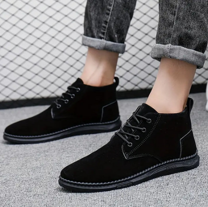 Men's Grey Casual Ankle Boots | Lightweight Lace-Up Chukka Style | All-Season Urban Footwear
