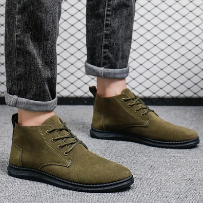 Men's Grey Casual Ankle Boots | Lightweight Lace-Up Chukka Style | All-Season Urban Footwear