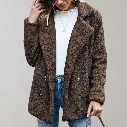 Double-Breasted Sherpa Jacket | Plush Warmth | Casual Chic | Fall & Winter Layer