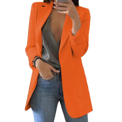 Longline Open-Front Blazer | Lightweight Knit | Casual Office Layer