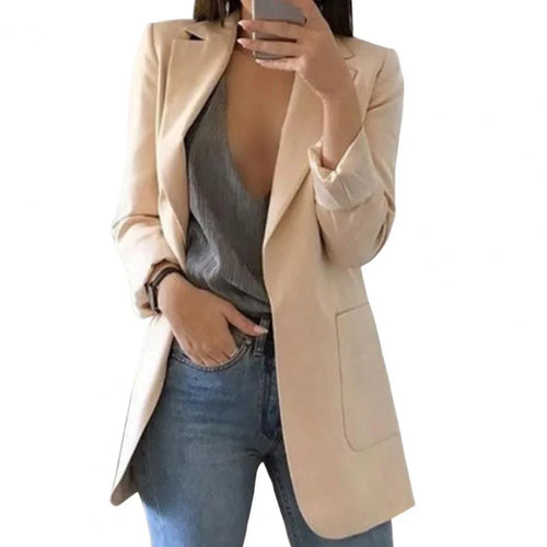 Longline Open-Front Blazer | Lightweight Knit | Casual Office Layer